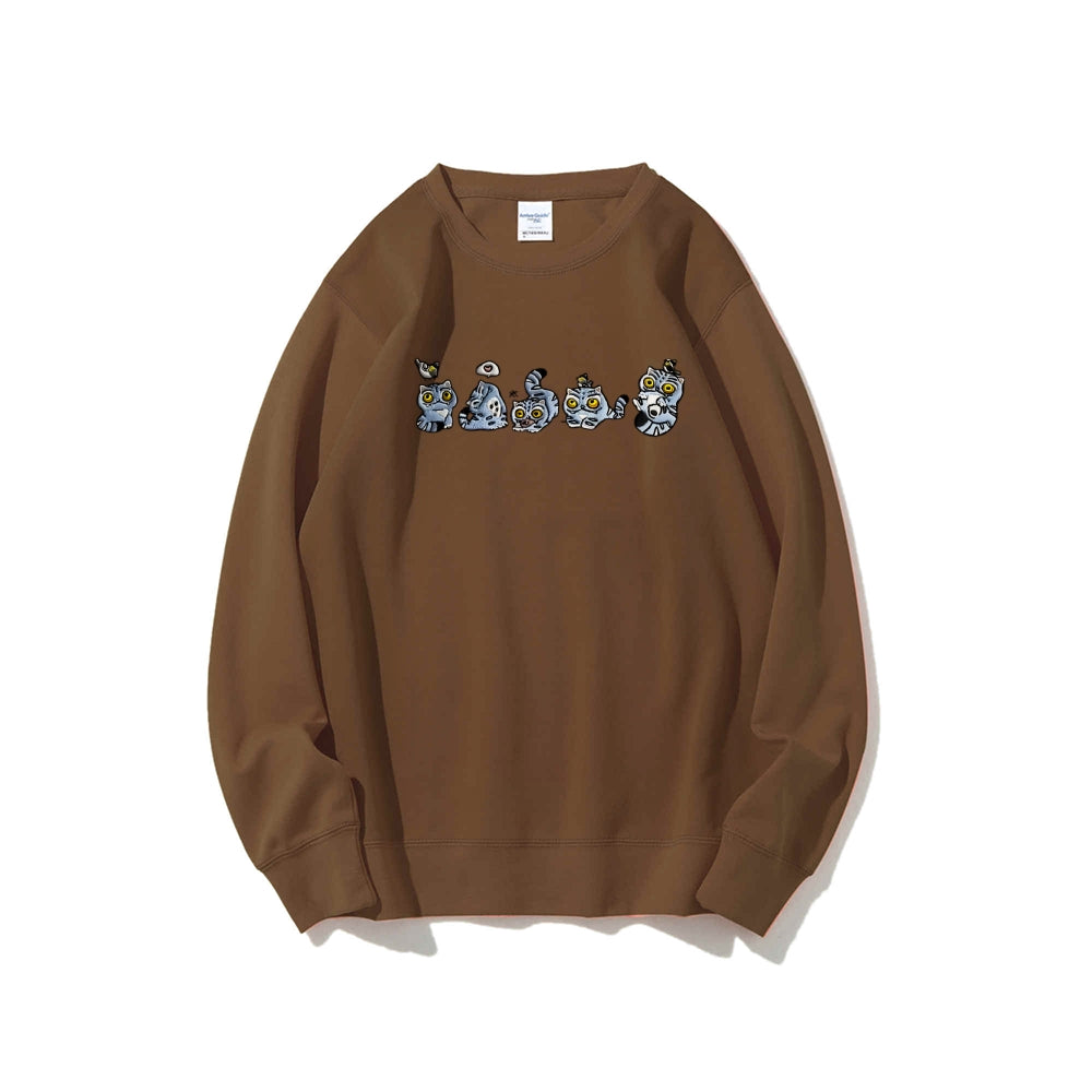 Kpopdemonhunters pure cotton unisex round neck anime embroidered sweatshirt