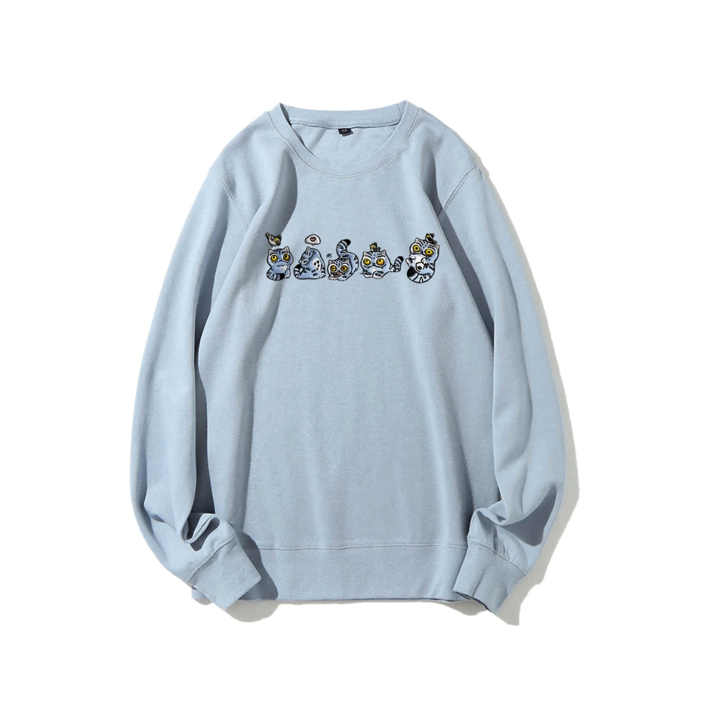 Kpopdemonhunters pure cotton unisex round neck anime embroidered sweatshirt