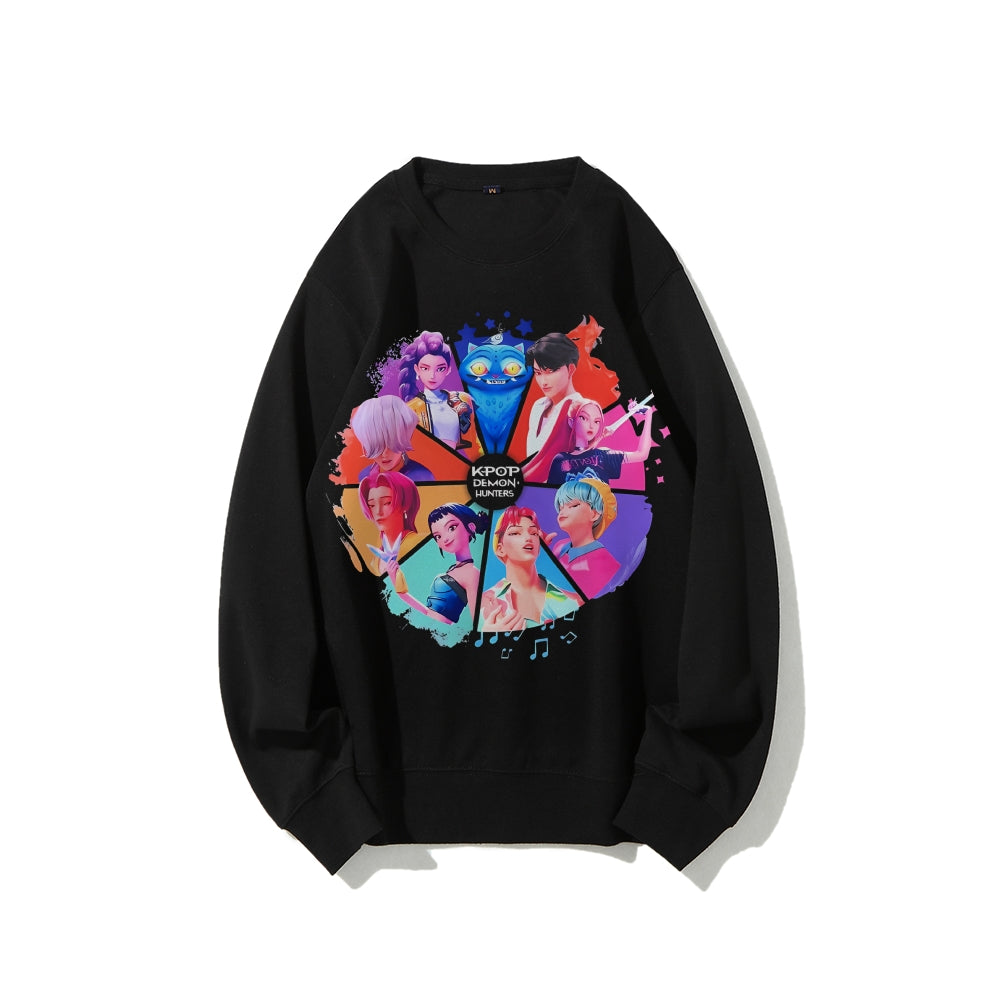 Casual Crewneck Sweatshirt Kpopdemonhunters