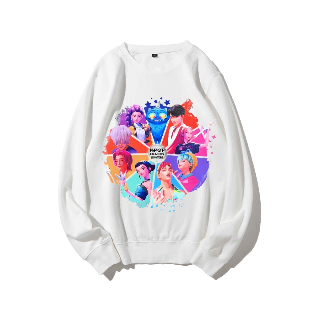 Casual Crewneck Sweatshirt Kpopdemonhunters