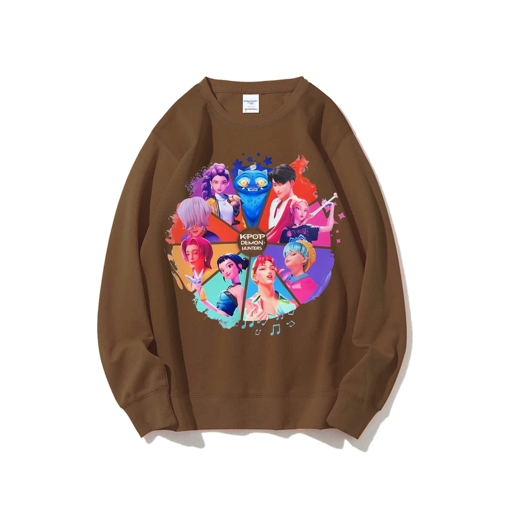 Casual Crewneck Sweatshirt Kpopdemonhunters