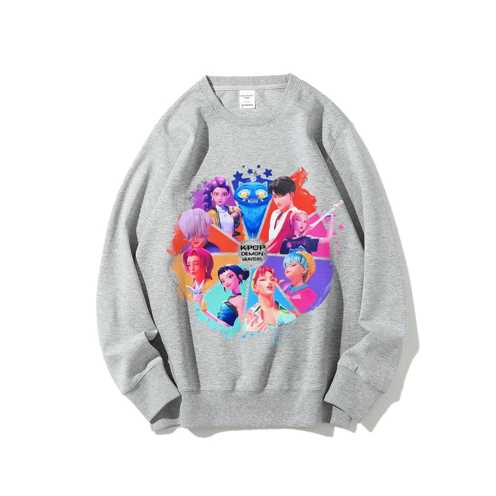 Casual Crewneck Sweatshirt Kpopdemonhunters