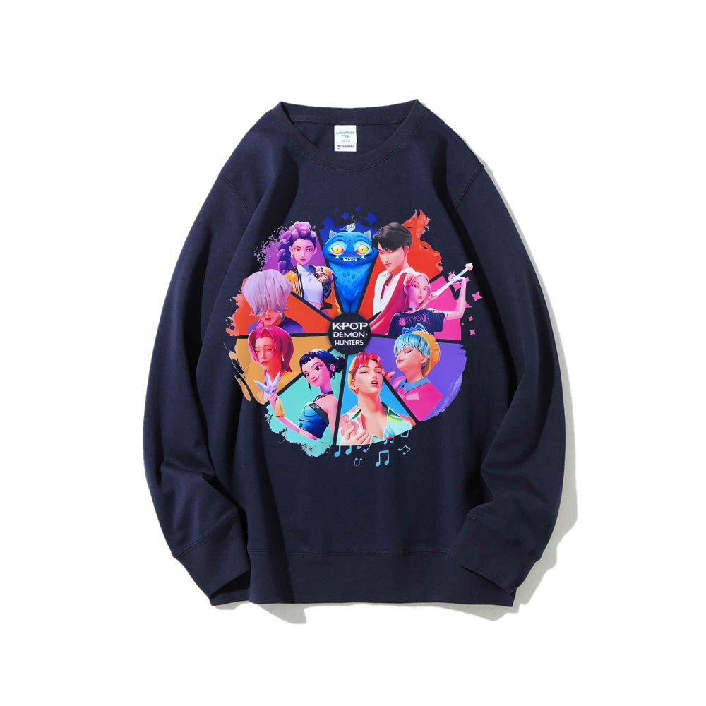Casual Crewneck Sweatshirt Kpopdemonhunters