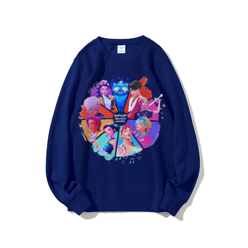 Casual Crewneck Sweatshirt Kpopdemonhunters