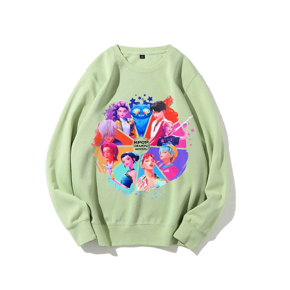 Casual Crewneck Sweatshirt Kpopdemonhunters