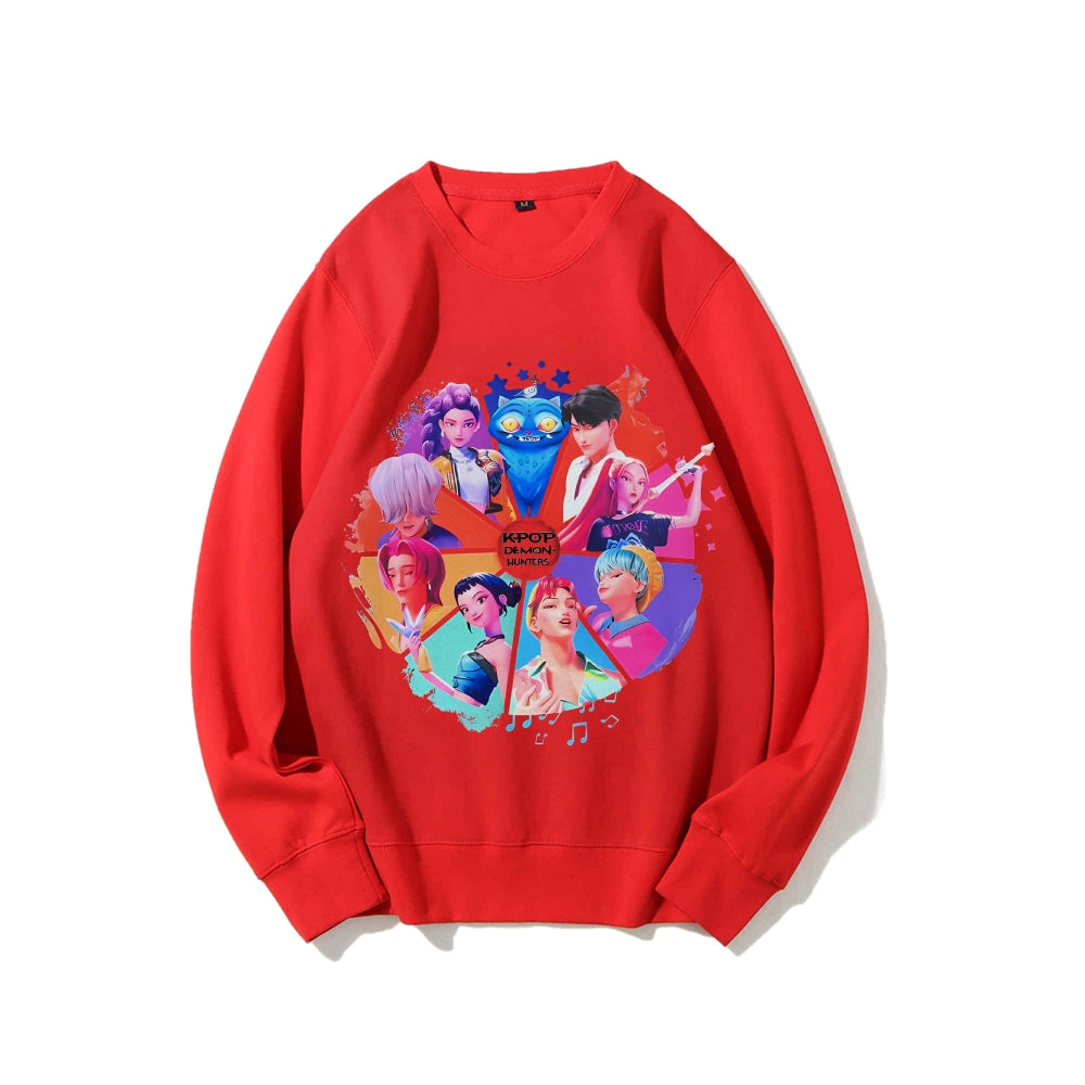 Casual Crewneck Sweatshirt Kpopdemonhunters
