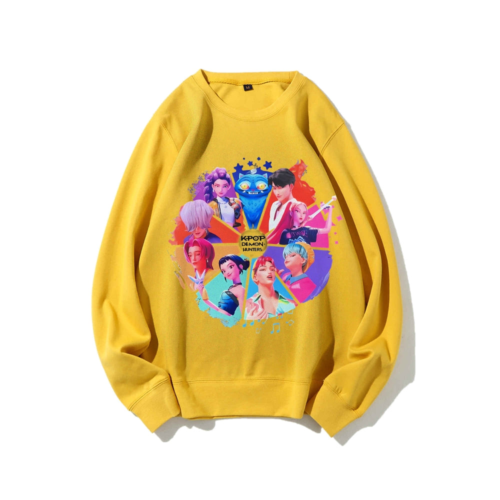 Casual Crewneck Sweatshirt Kpopdemonhunters