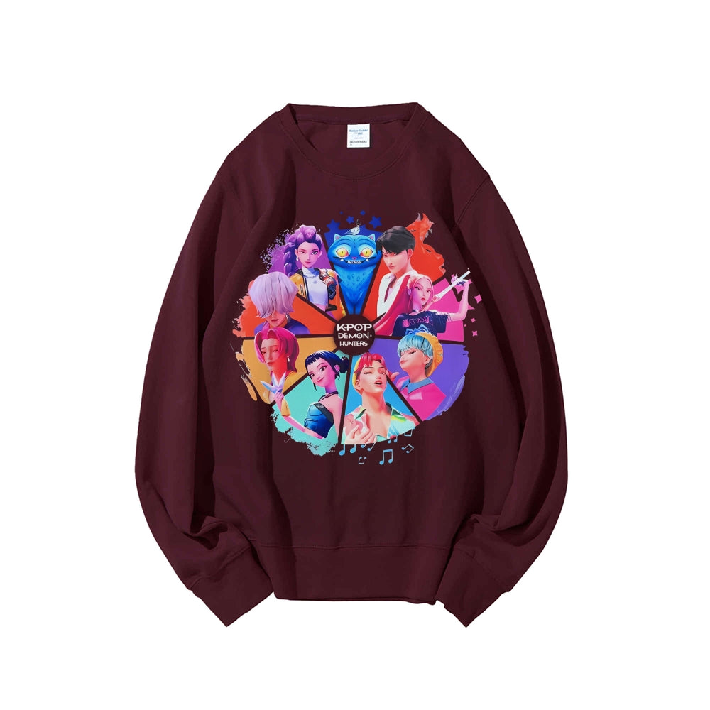 Casual Crewneck Sweatshirt Kpopdemonhunters