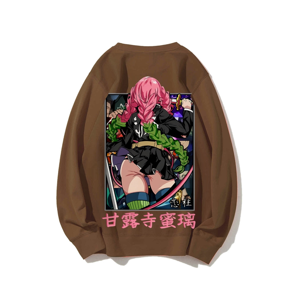 Demon Slayer Cotton Unisex Crew Neck Anime Sweatshirt
