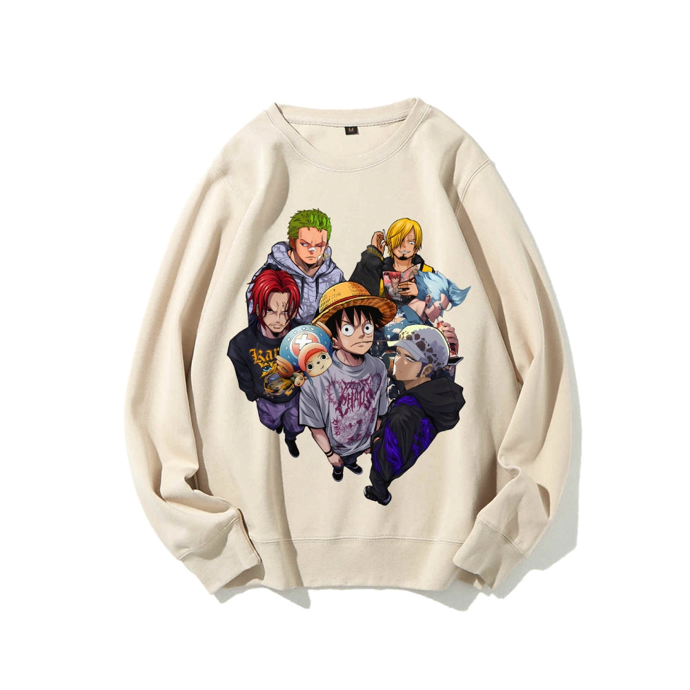 Casual Crewneck Sweatshirt One Piece