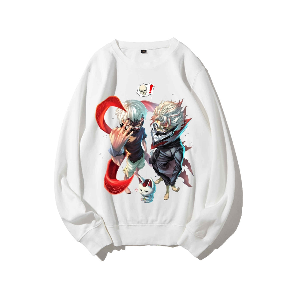 DandadanX Tokyo Ghoul Cotton Unisex Crewneck Anime Sweatshirt