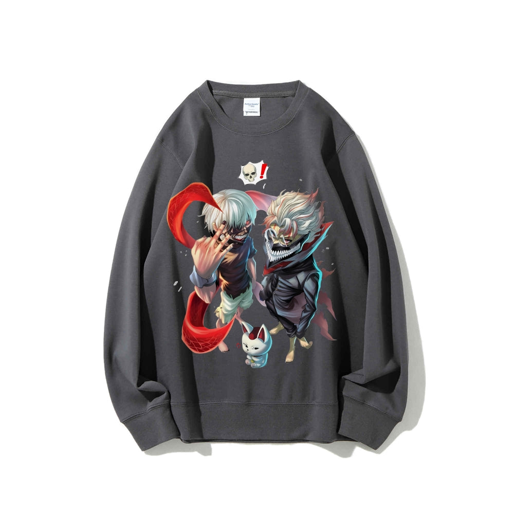 DandadanX Tokyo Ghoul Cotton Unisex Crewneck Anime Sweatshirt