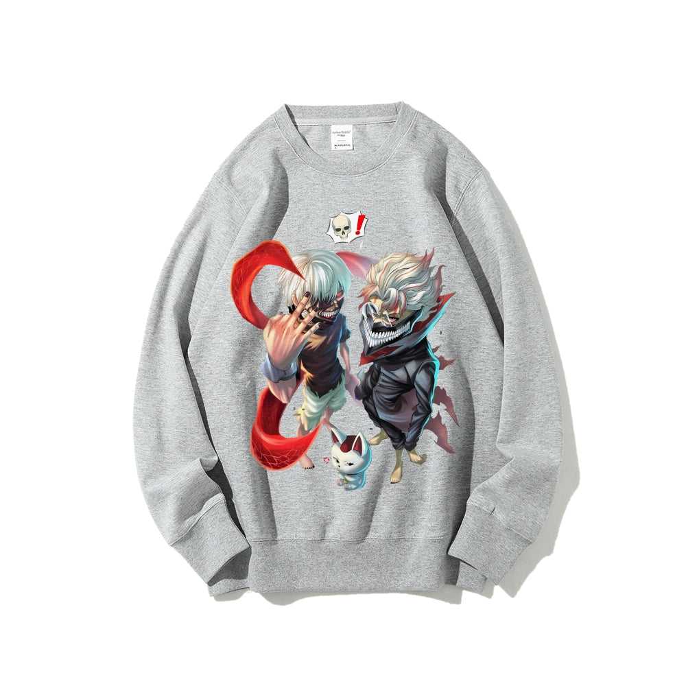 DandadanX Tokyo Ghoul Cotton Unisex Crewneck Anime Sweatshirt