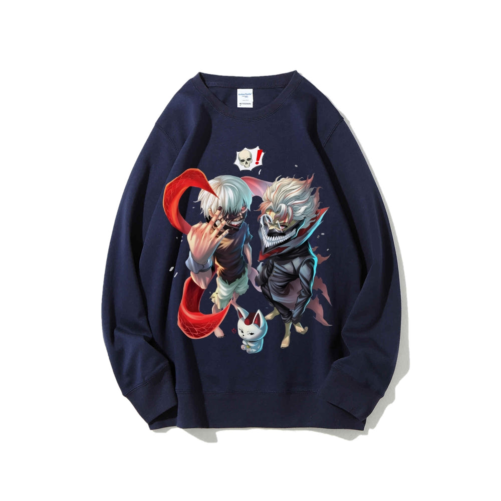 DandadanX Tokyo Ghoul Cotton Unisex Crewneck Anime Sweatshirt