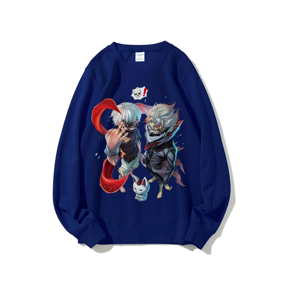 DandadanX Tokyo Ghoul Cotton Unisex Crewneck Anime Sweatshirt
