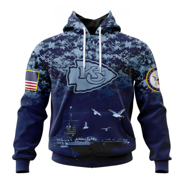 Kansas City Chiefs | Honor US Navy Veterans Hoodies