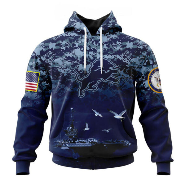 Detroit Lions | Honor US Navy Veterans Hoodies