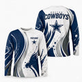Dallas Cowboys All Over Print Long Sleeves Shirt Personalize