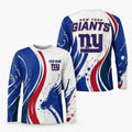 New York Giants All Over Print Long Sleeves Shirt Personalize