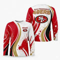 San Francisco 49ers All Over Print Long Sleeves Shirt Personalize GTS015637