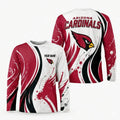 Arizona Cardinals All Over Print Long Sleeves Shirt Personalize
