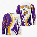 Minnesota Vikings All Over Print Long Sleeves Shirt Personalize