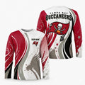 Tampa Bay Buccaneers All Over Print Long Sleeves Shirt Personalize