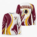Washington Redskins All Over Print Long Sleeves Shirt Personalize