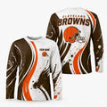 Cleveland Browns All Over Print Long Sleeves Shirt Personalize