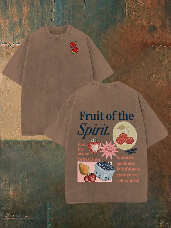 Unisex  Fruit of the Spirit Print  Washable T-shirt