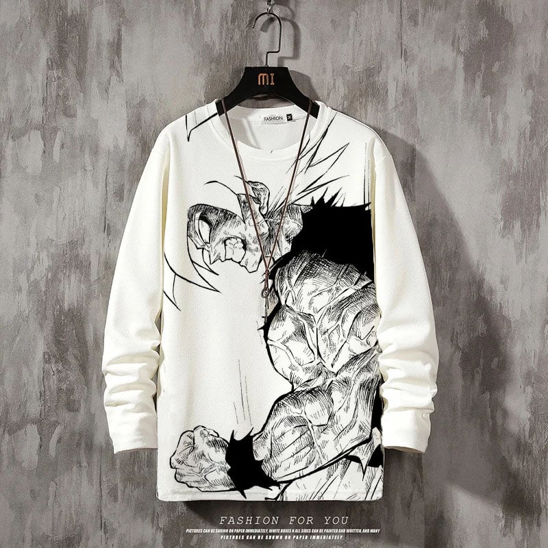 Men's Comic Printed Crew Neck Sweatshirt