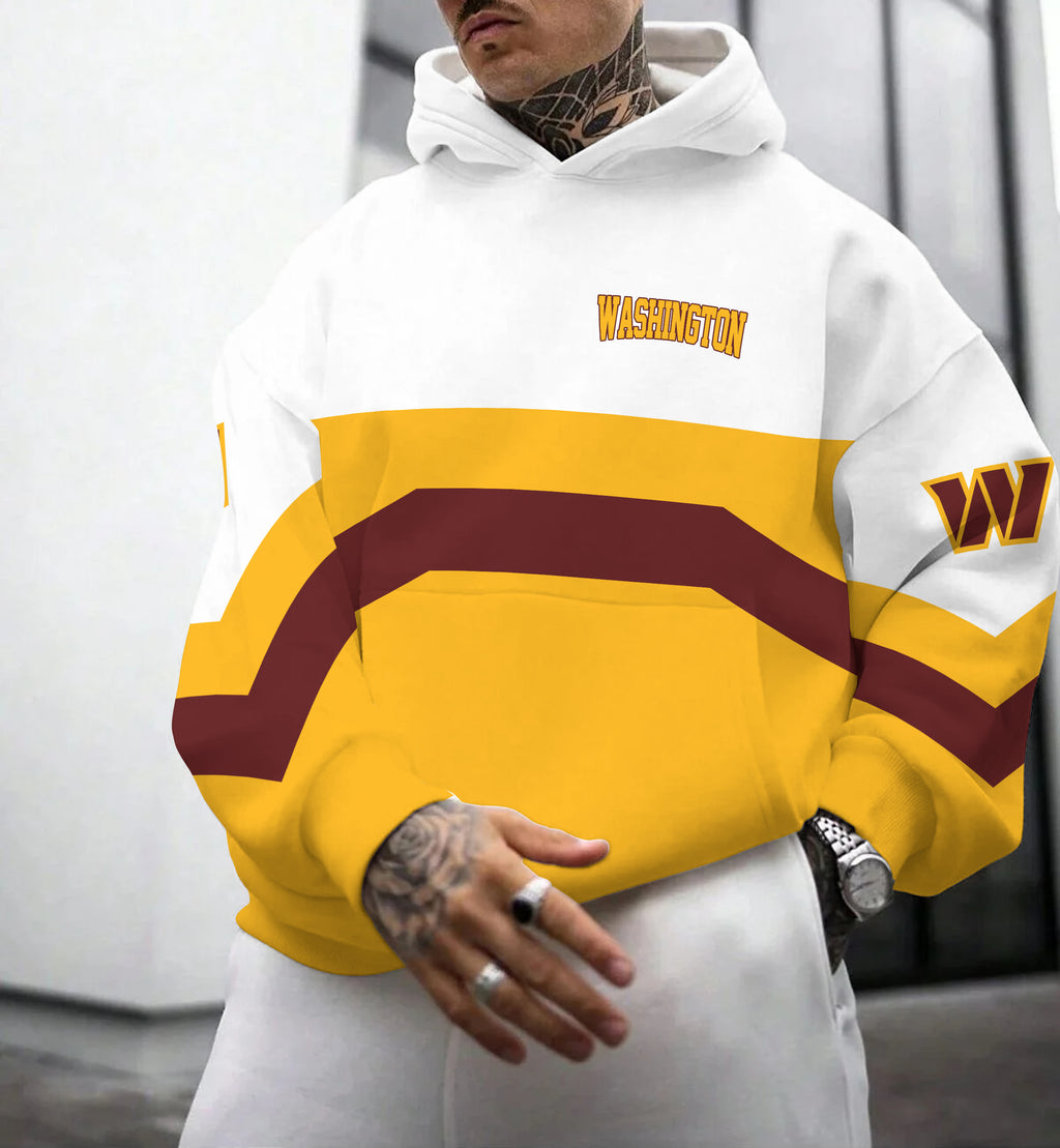 Washington Commanders Printed Hooded Pocket Pullover Hoodie