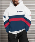 New England Patriots  Printed Hooded Pocket Pullover Hoodie