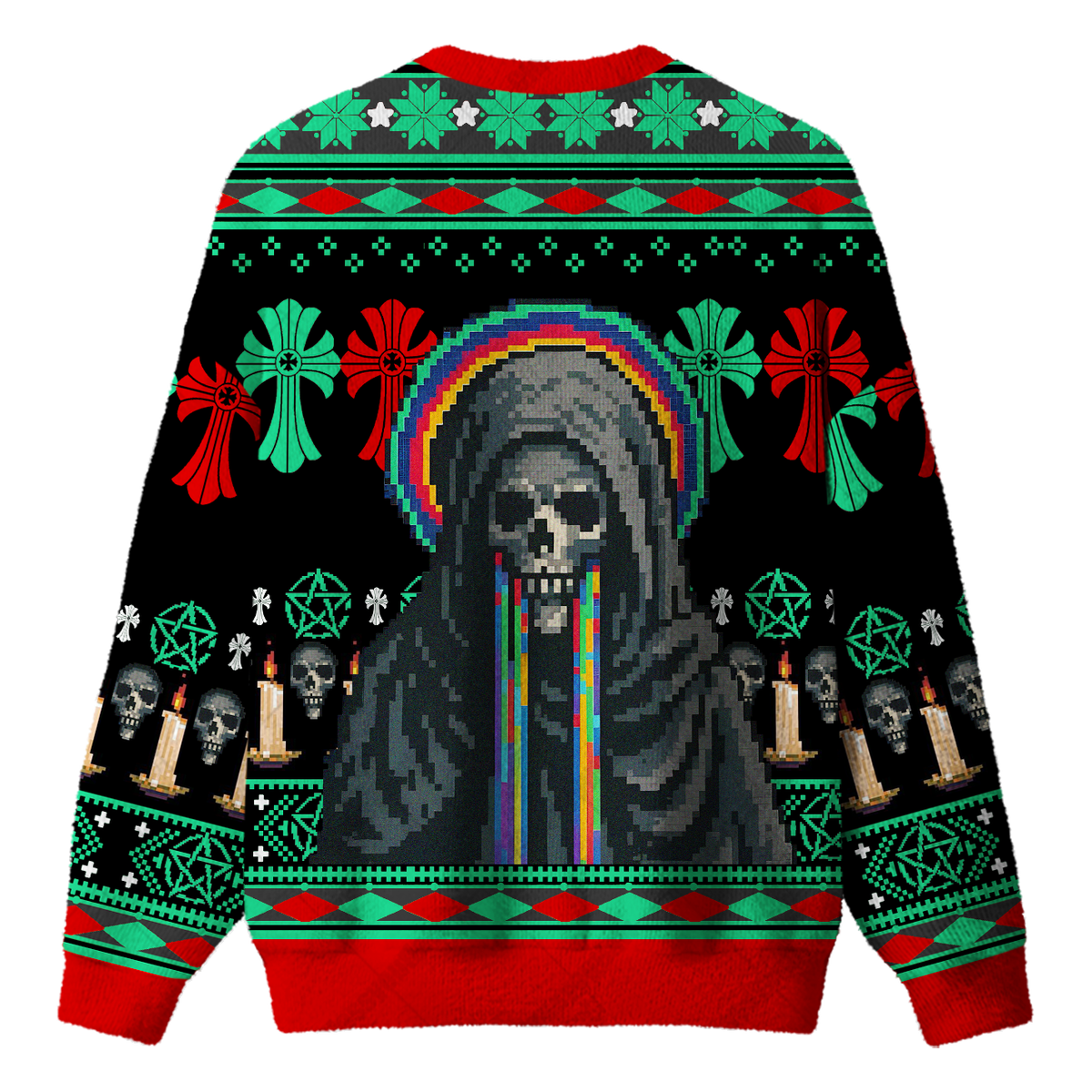 WEEPING REAPER UGLY CHRISTMAS SWEATSHIRT — image 2