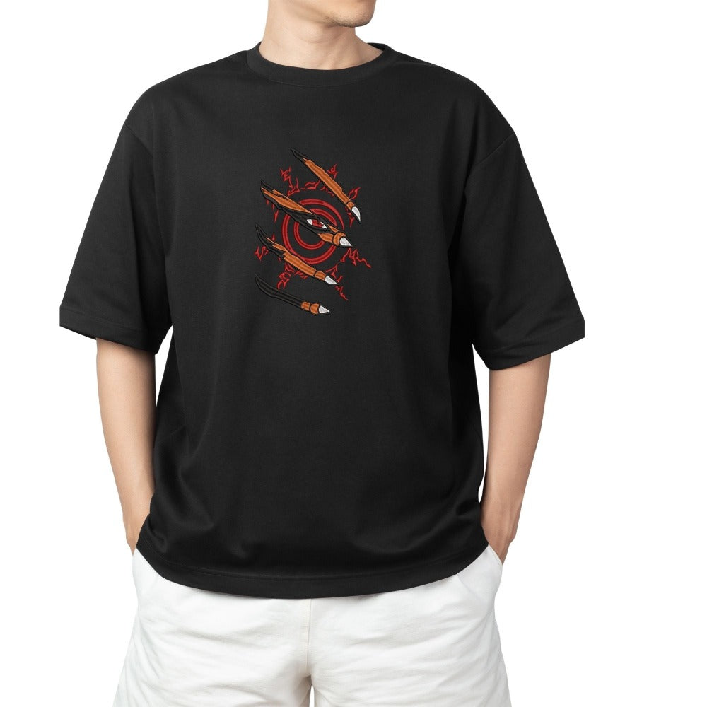 NARUTO SEAL CLAW Embroidered T-shirt