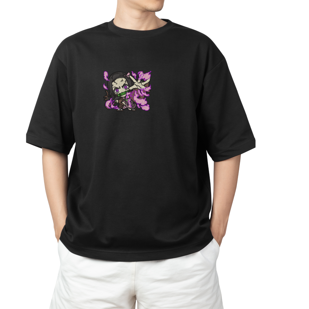 Nezuko Demon Slayer Embroidered T-shirt