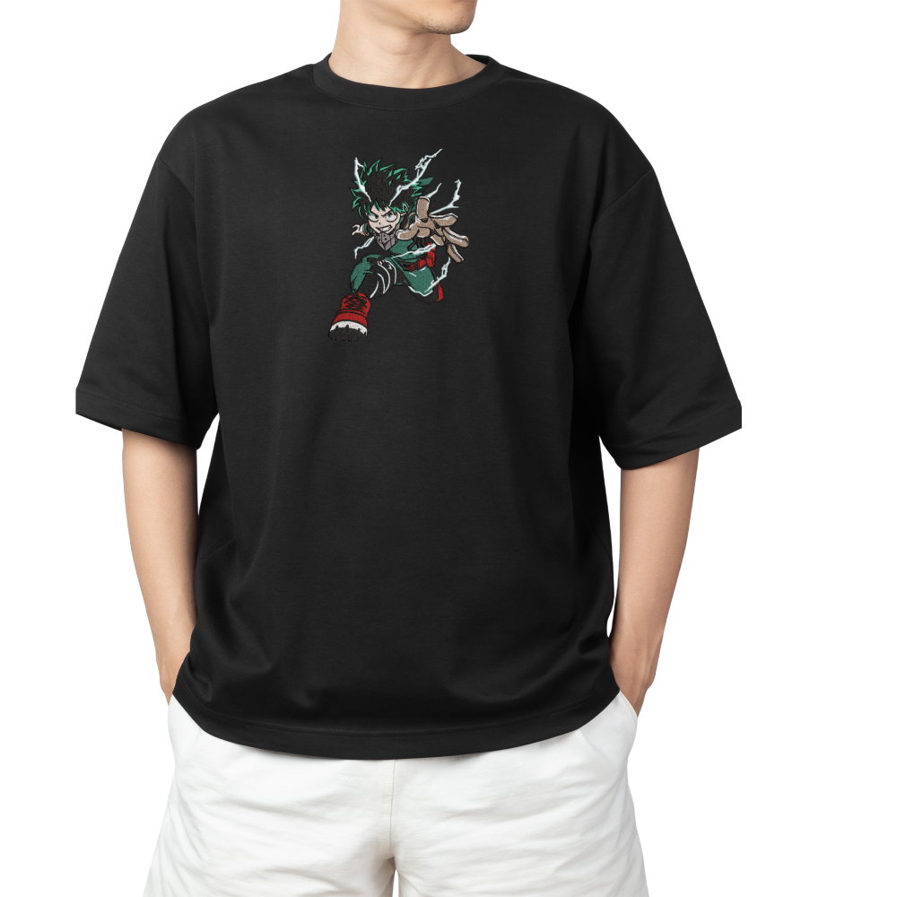 Izuku Midoriya Deku-My Hero Academia Embroidered T-shirt