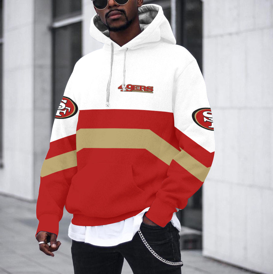 San Francisco 49ers Printed Hooded Pocket Pullover Hoodie
