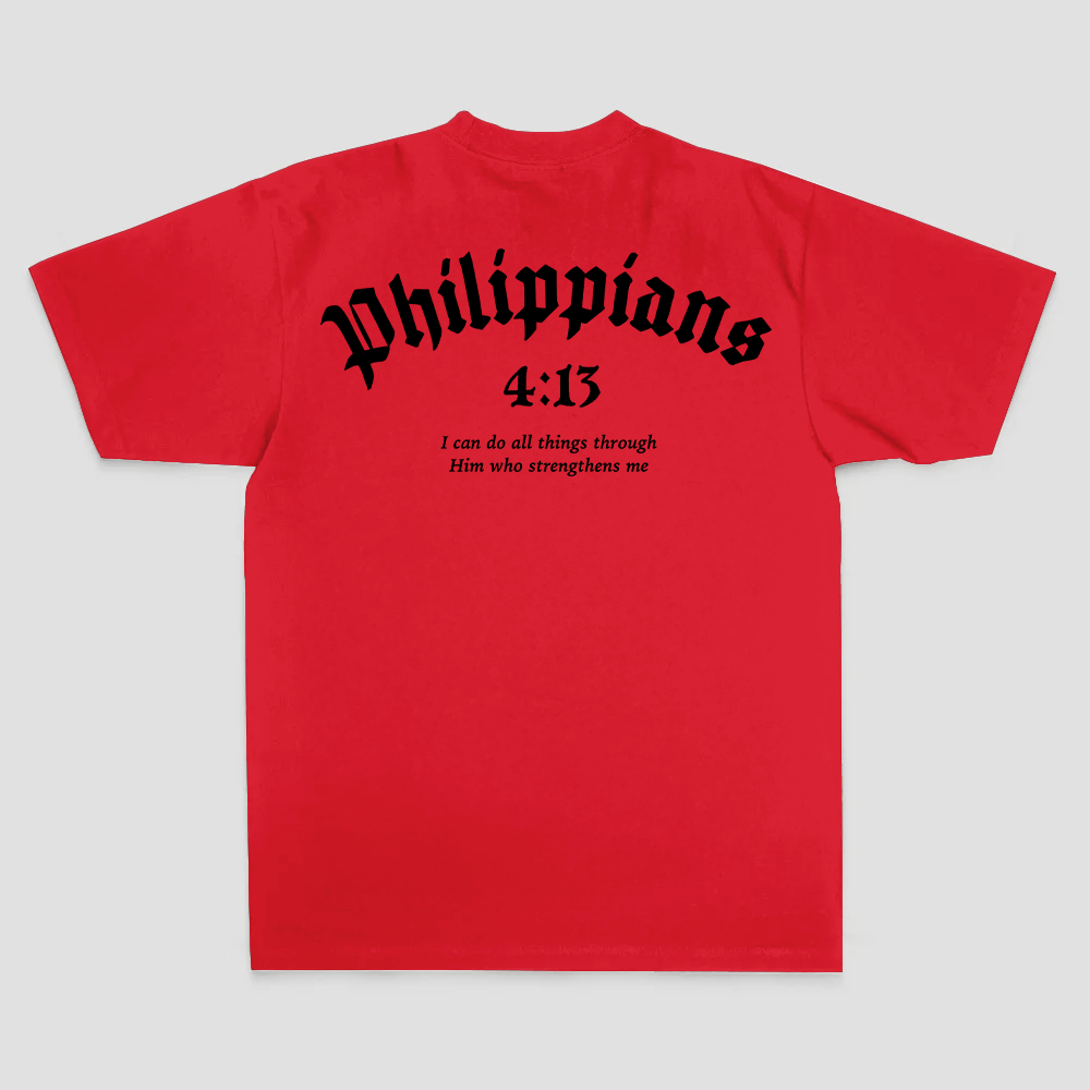 Philippians 4:13 I Can Do All Things Through Him Who Strengthens Me Printed Men's T-shirt