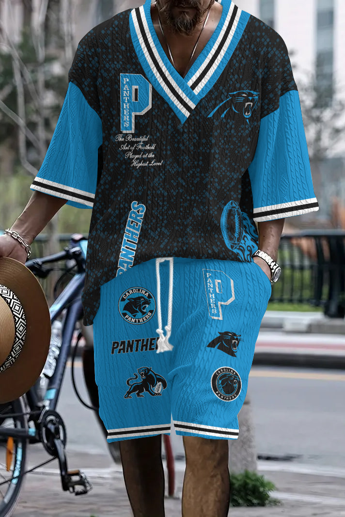 Carolina Panthers Limited Edition Top And Shorts Two-Piece Suits