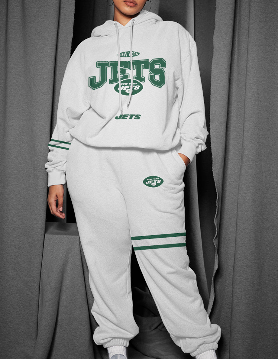 New York Jets 3D Printed Pullover Hoodie And Sweatpant 2pcs Tracksuits