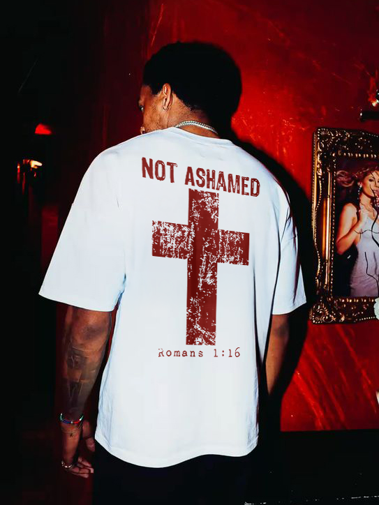 Not Ashamed Romans 1:16 Printed Men's T-shirt