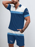 Tennessee Titans  Limited Edition ZIP Polo Shirt And Shorts Two-Piece Suits