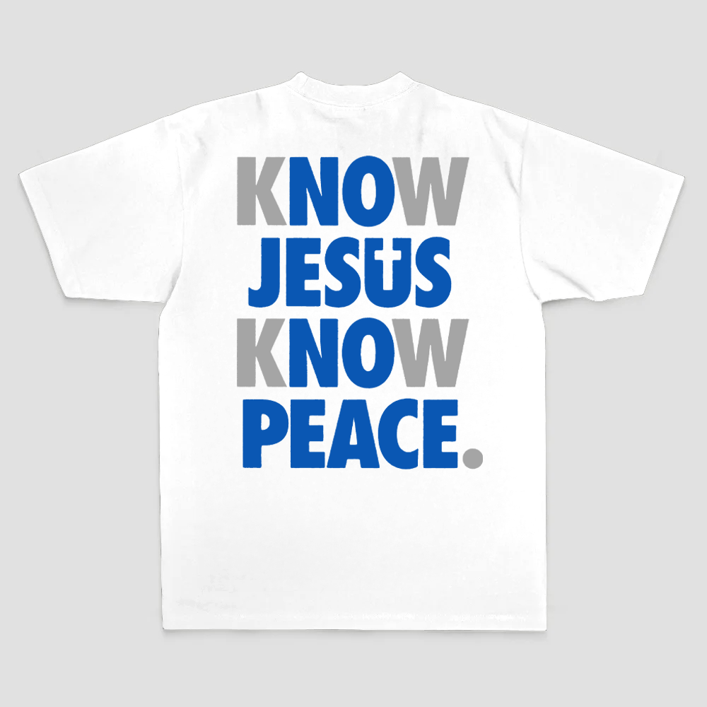 Know Jesus Know Peace Printed Men's T-shirt