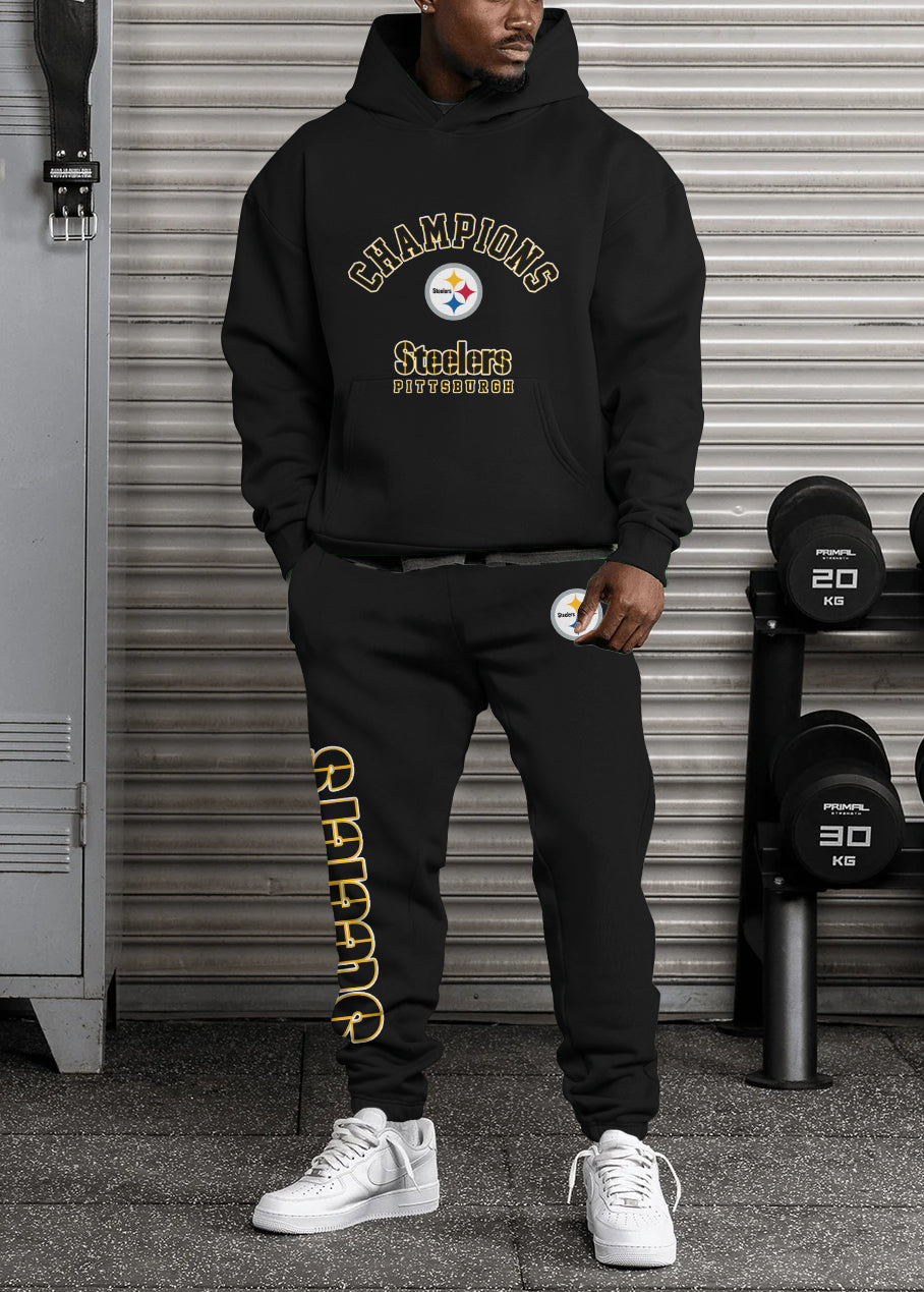 Pittsburgh Steelers 3D Printed Pullover Hoodie And Sweatpant 2pcs Tracksuits