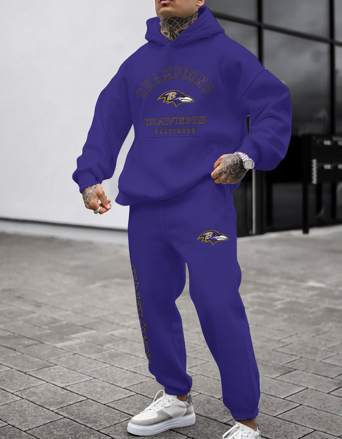 Baltimore Ravens 3D Printed Pullover Hoodie And Sweatpant 2pcs Tracksuits