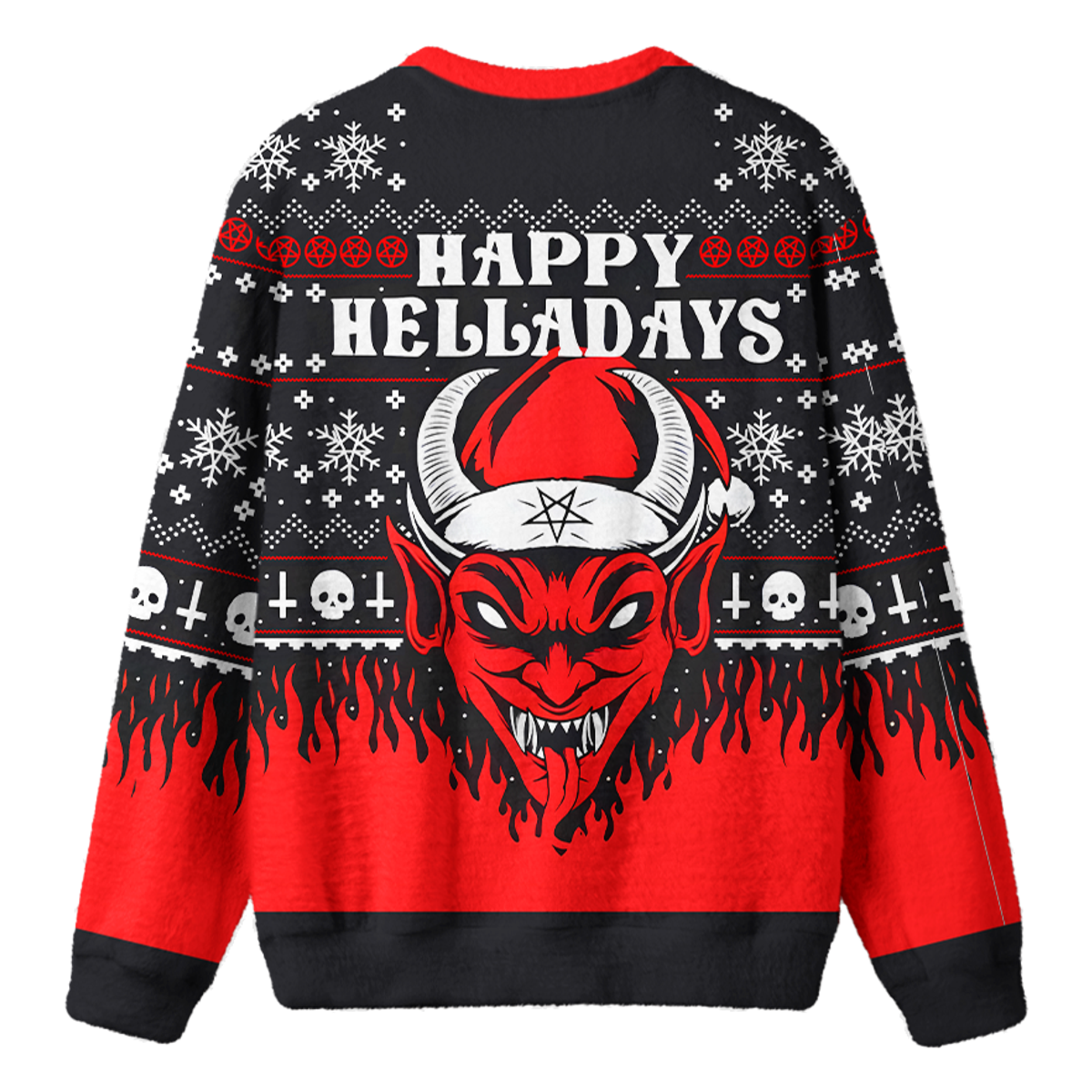 HAPPY HELL A DAYS UGLY CHRISTMAS SWEATSHIRT — image 2