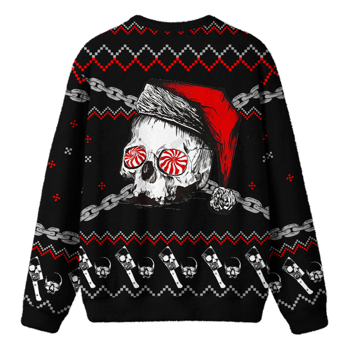 SKULLS AND CHAINS UGLY CHRISTMAS SWEATSHIRT — image 2
