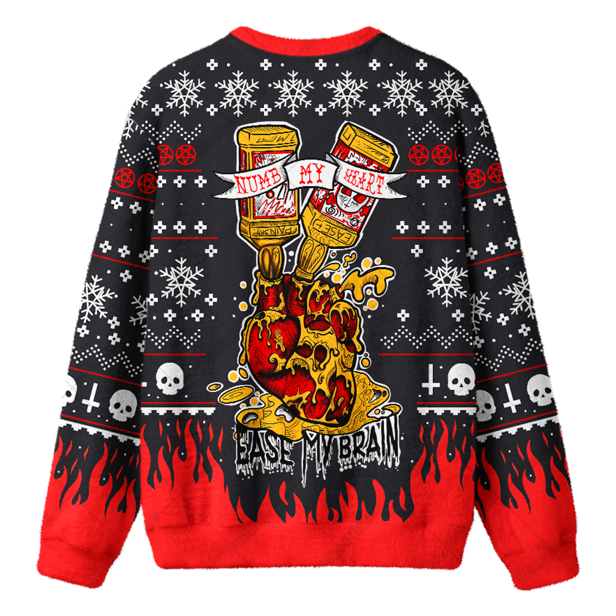 EASE MY BRAIN UGLY CHRISTMAS SWEATSHIRT — image 2