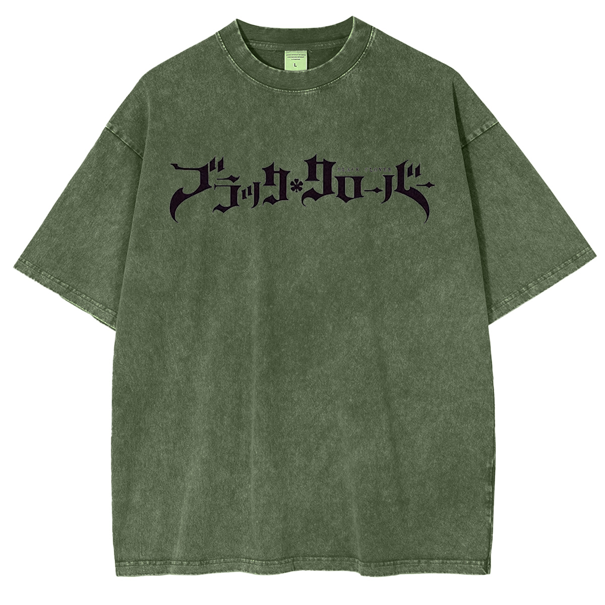 Black Clover Vintage Washed Oversize T-Shirt